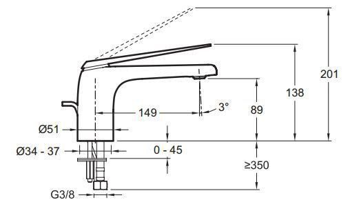 Смеситель для раковины Jacob Delafon Avid E97345-ND-CP