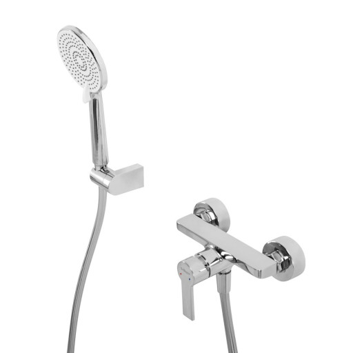 Смеситель для душа в комплекте с ручным душем, шлангом и держателем Cezares AURORA-ESDM-CRM