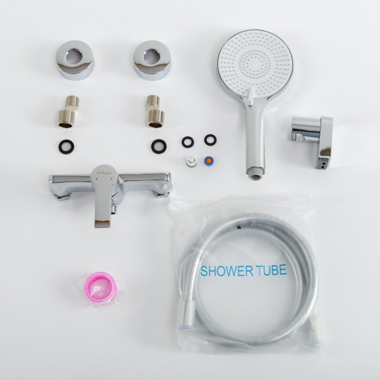 Смеситель для душа в комплекте с ручным душем, шлангом и держателем Cezares AURORA-ESDM-CRM