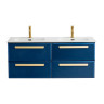 База под раковину подвесная с четырьмя выкатными ящиками для раковины с двумя чашами Cezares ECO-CER-N-1200-4C-SO-2-BL