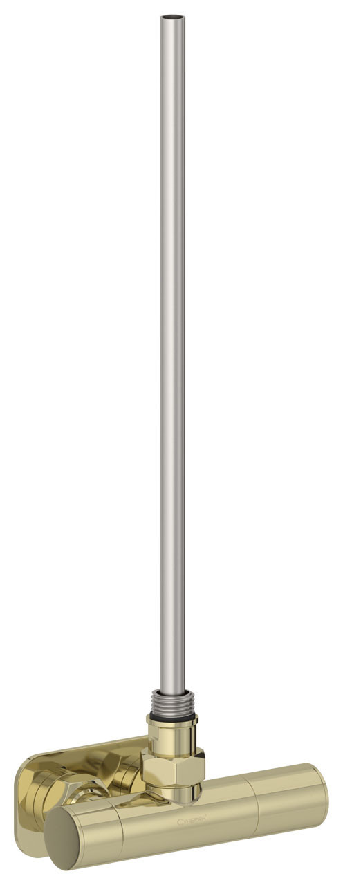 Вентиль 1х1/2&quot; Сунержа угловой маховик-скрытый EU50 правое Шампань