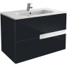 Тумба под раковину Roca Victoria Nord Black Edition 80 подвесная 2 ящика