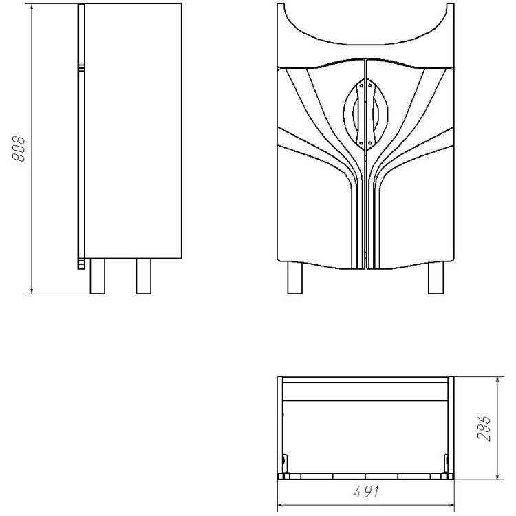 Тумба под раковину Velvex Fly 55 тBel4-55