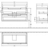 Тумба под раковину Villeroy&Boch Subway 2.0 100x52 подвесная