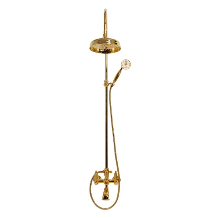 Душевая стойка со смесителем для ванны, верхним и ручным душем Cezares FIRST-CVD-01-M