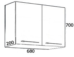 Шкаф Astra Form Соло 70 ЦВ RAL