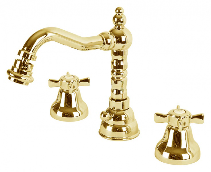 Смеситель на биде на три отверстия с донным клапаном Cezares LORD-BBS2-02