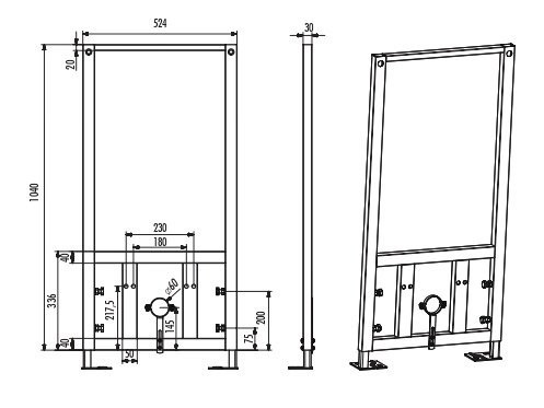CREAVIT Инсталляция для биде GBM500.01