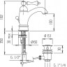 Смеситель для раковины удлиненный с донным клапаном Cezares MARGOT-LSM1-A-02-M