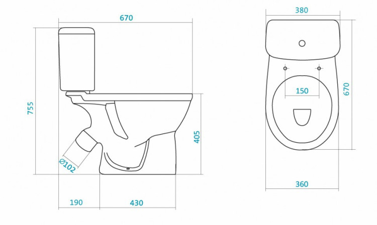 Унитаз Santek Бореаль 1.WH30.2.144