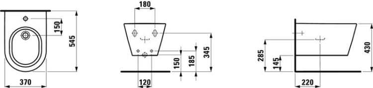 Биде Laufen Kartell 8.3033.1 подвесное