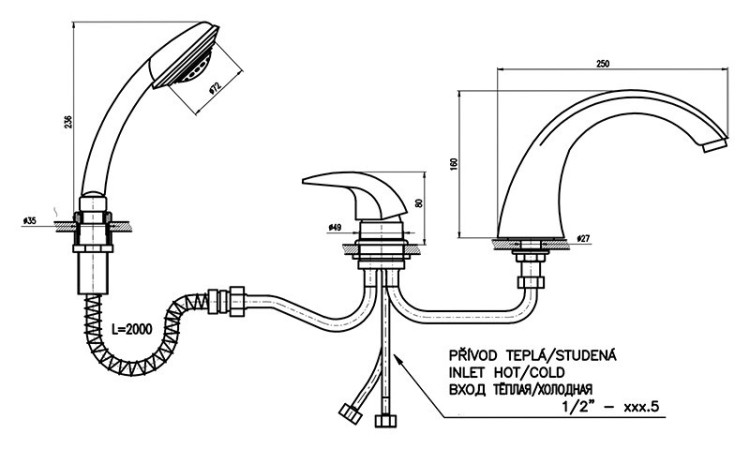 Смеситель Rav Slezak Dunaj D469.5Y