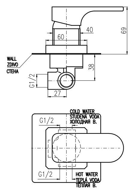 Смеситель Rav Slezak Yukon CB YU183CB