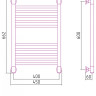 Полотенцесушитель водяной Сунержа Богема+ прямая 600х400 Без покрытия