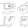 Мойка ALVEUS GRANITAL CADIT 40 BEIGE - G55 860 X 500 1X в комплекте с сифоном 1132823,