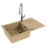 Мойка ALVEUS GRANITAL CADIT 40 BEIGE - G55 860 X 500 1X в комплекте с сифоном 1132823,