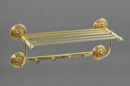 Полотенцедержатель с крючками подвесной, 58,5х27 см ART&amp;MAX AM-2032-Cr