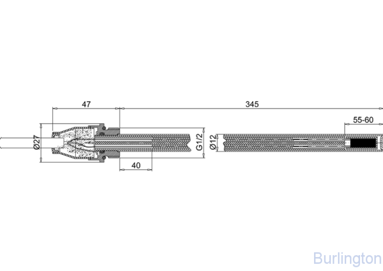 Комплект для электрического обогрева, 250Вт, цвет Хром [R9 CHR]