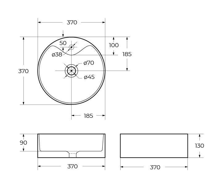 Донный клапан с системой Клик-клак с переливом, чёрный матовый BelBagno BB-SAT-NERO