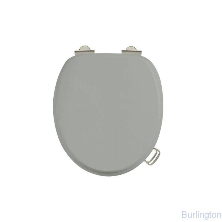 Сиденье на унитаз, цвет Тёмно оливковый, НИКЕЛЬ