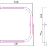 Полотенцесушитель водяной Стилье П-образный 2 полки 500х500 резьба-сгон 1