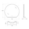 Зеркало с встроенным светильником и сенсорным выключателем с полкой, 12W, 220-240V BelBagno SPC-RNG-900-LED-TCH-MENS