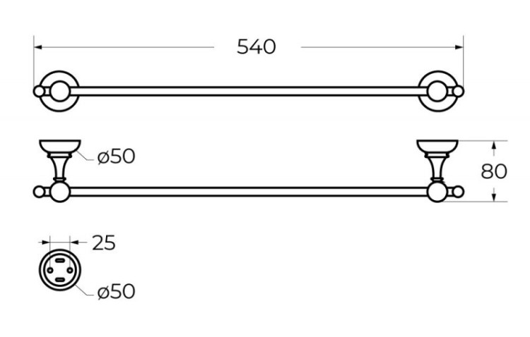 Полотенцедержатель Cezares APHRODITE-TH06-03/24-Sw