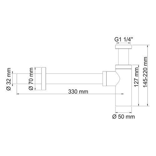 WasserKRAFT A070 Сифодля раковины