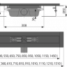 Водоотводящий желоб с порогами для перфорированной решетки, черный-мат Alcadrain APZ1BLACK
