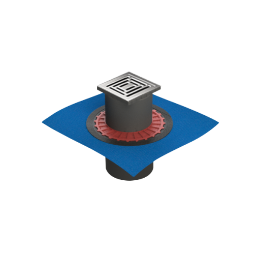 Душевой трап Square 10x10 см, вертикальный, хром