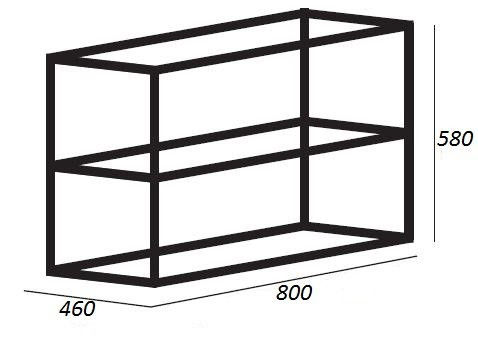 Столешница из HPL материала, 80x46x1,3 Cezares CADRO-80-HPL-NRM