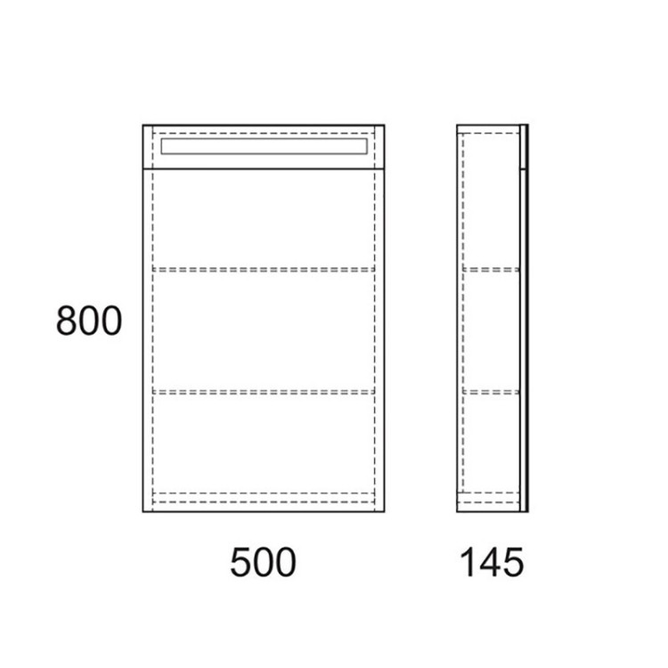 Зеркальный шкаф Owl 1975 Runn 50 с LED подсветкой