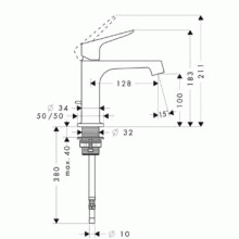 Смеситель для раковины Axor Citterio M 34010000