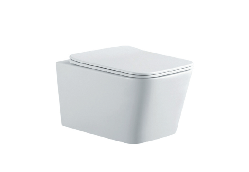 Унитаз подвесной безободковый Aquatek ЛИБРА NEW AQ0530N-00 525*360*290 мм, горизонтальный выпуск, тонкое сиденье с механизмом плавного закрывания, крепеж