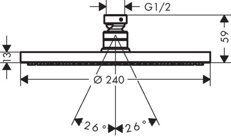 Верхний душ Hansgrohe Raindance S 27623000
