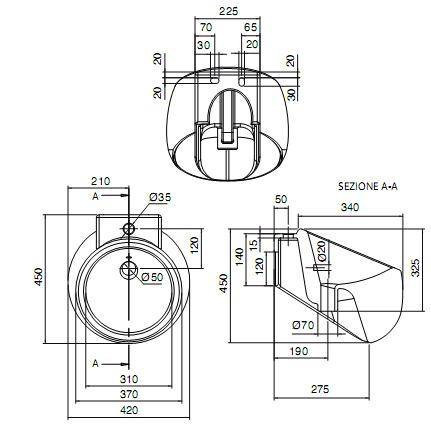 Раковина Scarabeo Planet 8100