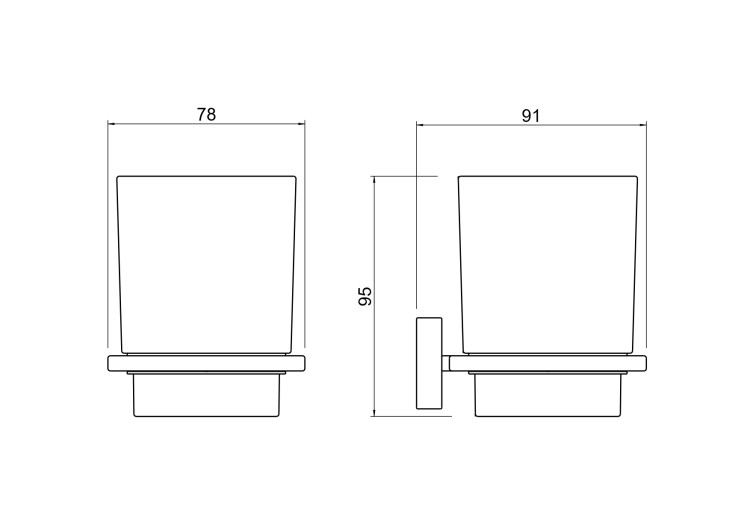 Стакан с держателем Aquatek AQ4304CR Либра