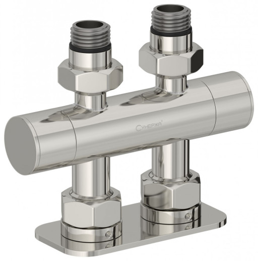 Вентиль 2х1/2&quot; Сунержа прямой скрытый-скрытый EU50 Без покрытия