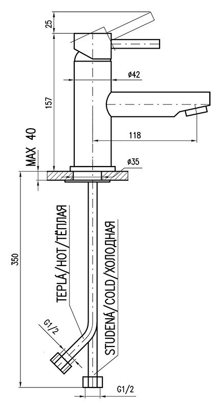 Смеситель для раковины Rav Slezak Seina SE926.5Z