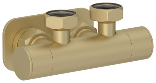 Вентиль 2х3/4&quot; Сунержа угловой скрытый-скрытый EU50 Матовая шампань