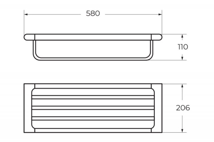 Полка для полотенец подвесная ART&MAX AM-E-3922AL