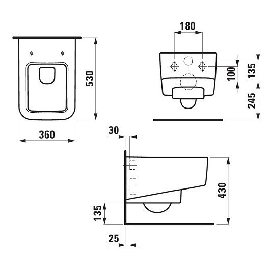 Унитаз Laufen Pro S 8.2096.1 подвесной