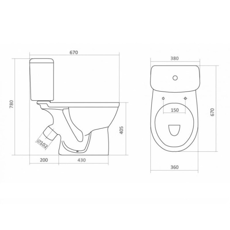 Унитаз Santek Бореаль 1.WH30.2.146