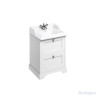 Тумба под раковину с двумя выдвижными ящиками, цвет белый [FF9W + B15 1TH]