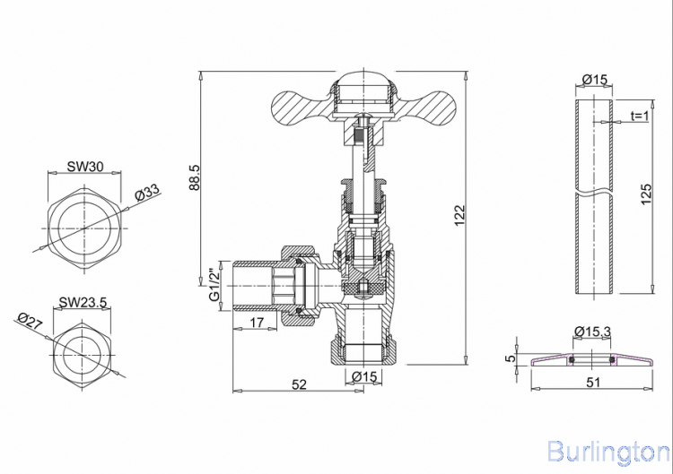 Угловые вентили Arcade, ХРОМ