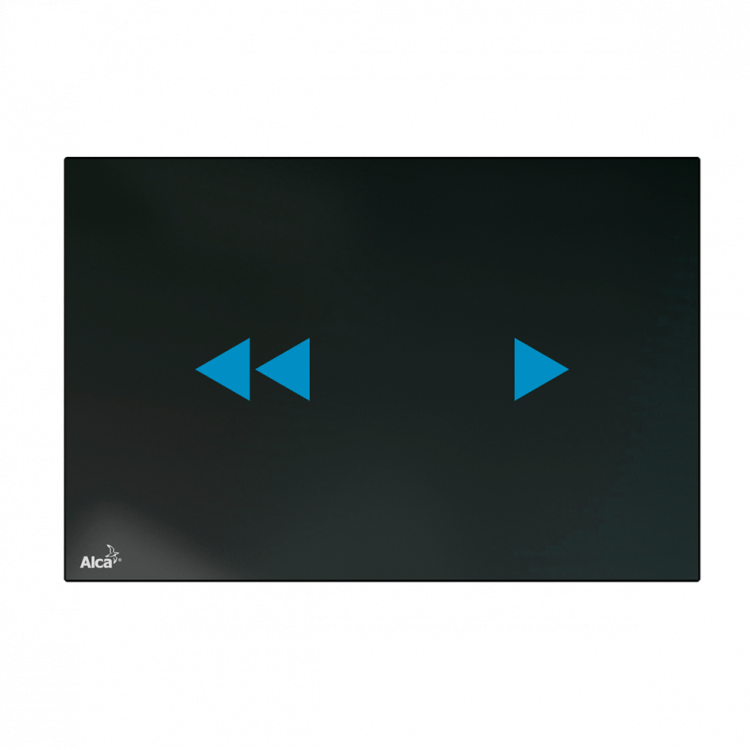 Кнопка управления бесконтактная для скрытых систем инсталляции с подсветкой, стекло-черный Alcadrain NIGHT LIGHT-2
