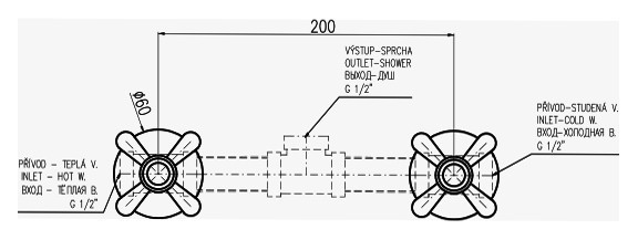 Смеситель для душа Rav Slezak Morava retro MK383SM
