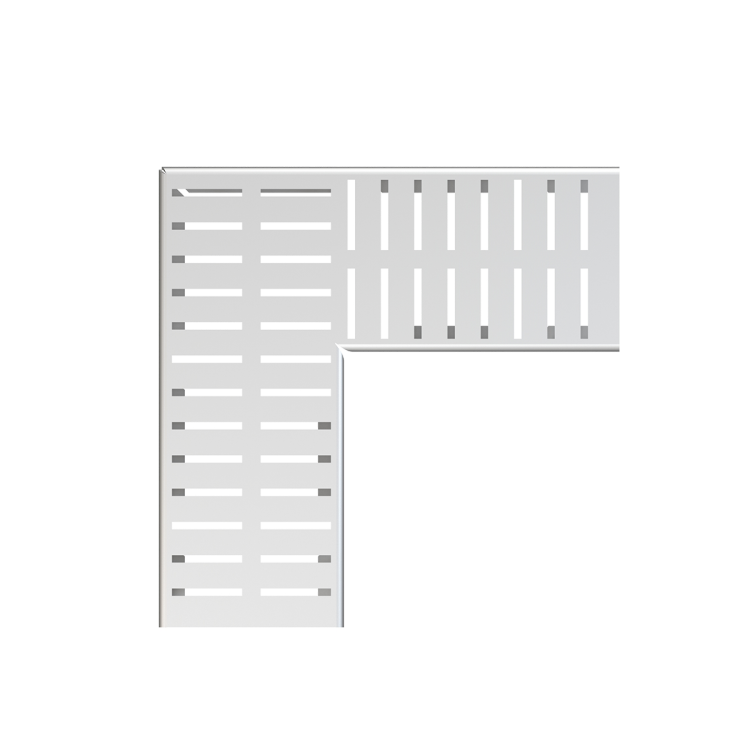 Решетка для дренажного углового желоба 100 мм, нержавеющая сталь Alcadrain ADZ-R322R