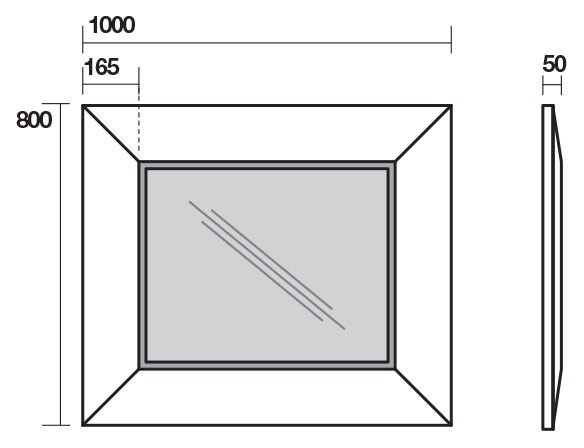 Зеркало Kerasan Bentley Specchio 100x80