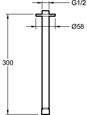 Потолочный встраиваемый держатель для верхнего душа Jacob Delafon E10043-CP